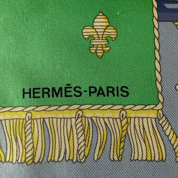 Rare! Vintage Hermes Scarf 100 % Silk by Hugo Grygkar in 1953 NY Estate Sale - Picture 2 of 10